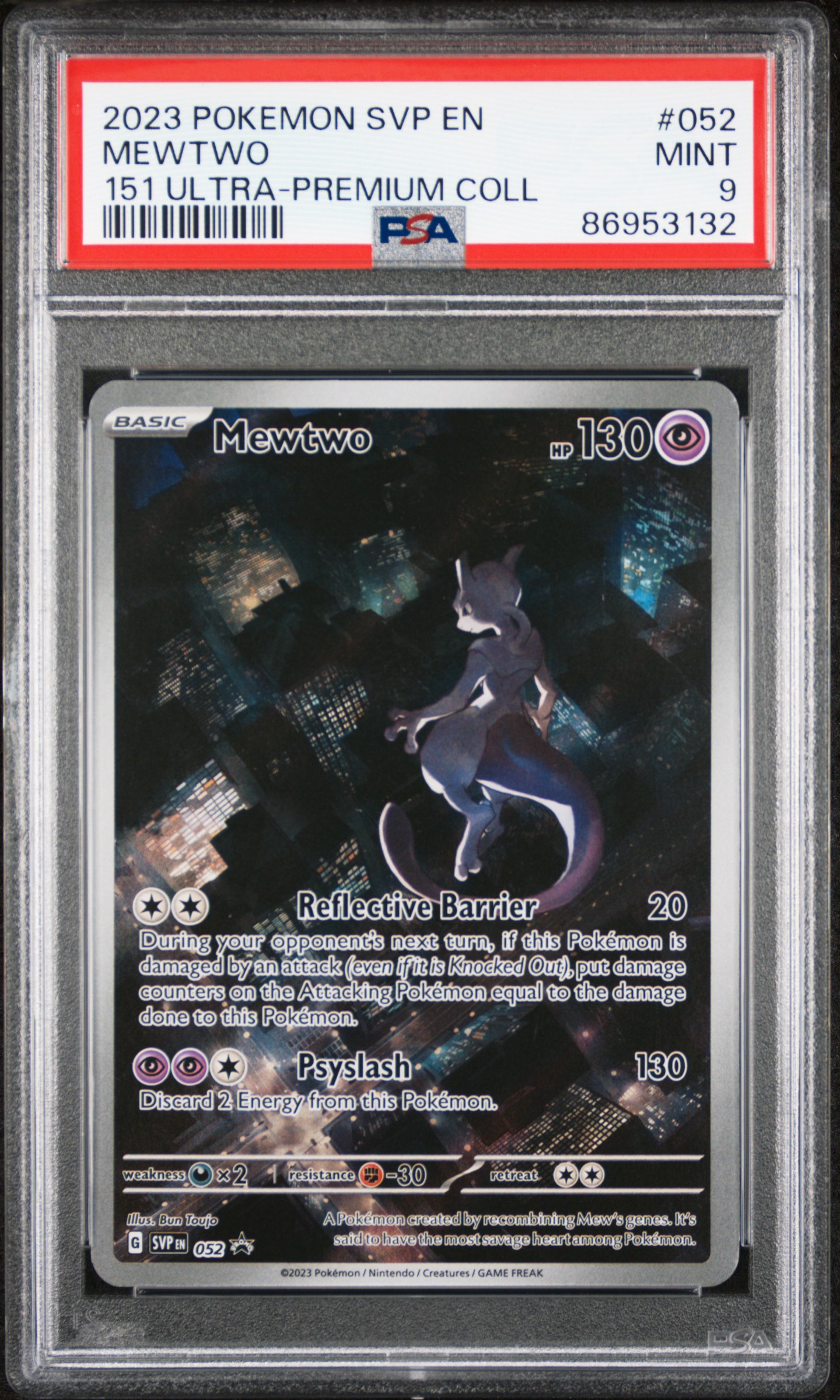 2023 Pokemon Svp En-Sv Black Star Promo Mewtwo #052 (151 Ultra-Premium Coll) Mint 9 front