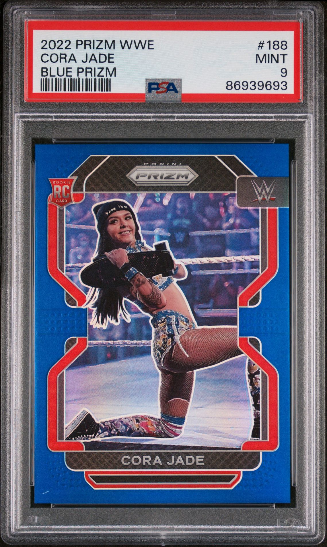 2022 Panini PANINI PRIZM WWE BLUE PRIZM #188 Cora Jade front