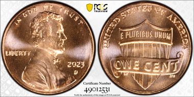 2023-D 1C Shield MS67RD