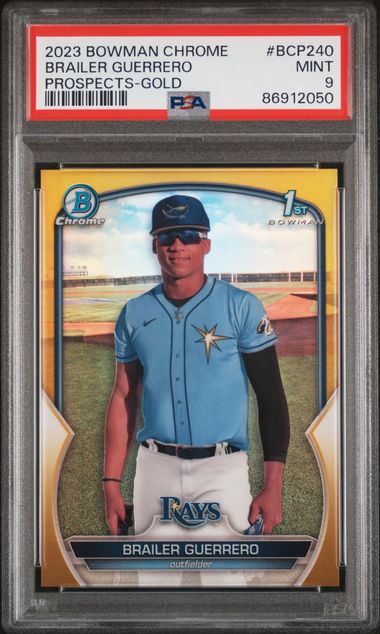 2023 Bowman Bowman Chrome Gold Refractor #BCP240 Guerrero front