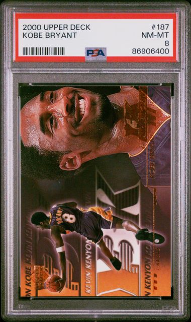 2000-01 Upper Deck #187 Kobe Bryant – PSA NM-MT 8 on Goldin Auctions