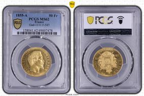 1855-A 50 Fr Gad-1111 F-547 MS62