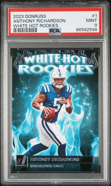 2023 Panini Black White Night #WN13 Anthony Richardson Rookie Card