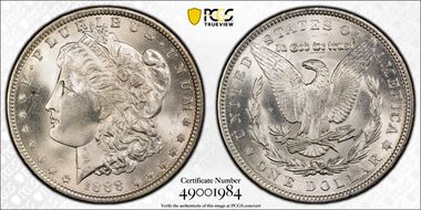 1888 $1 VAM 12, Doubled Reverse MS65