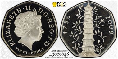 2009 50P S-H19 Kew Gardens Ag Pft PR68DCAM