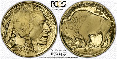 2007-W $50 American Buffalo First Strike .9999 Fine Gold PR69DCAM