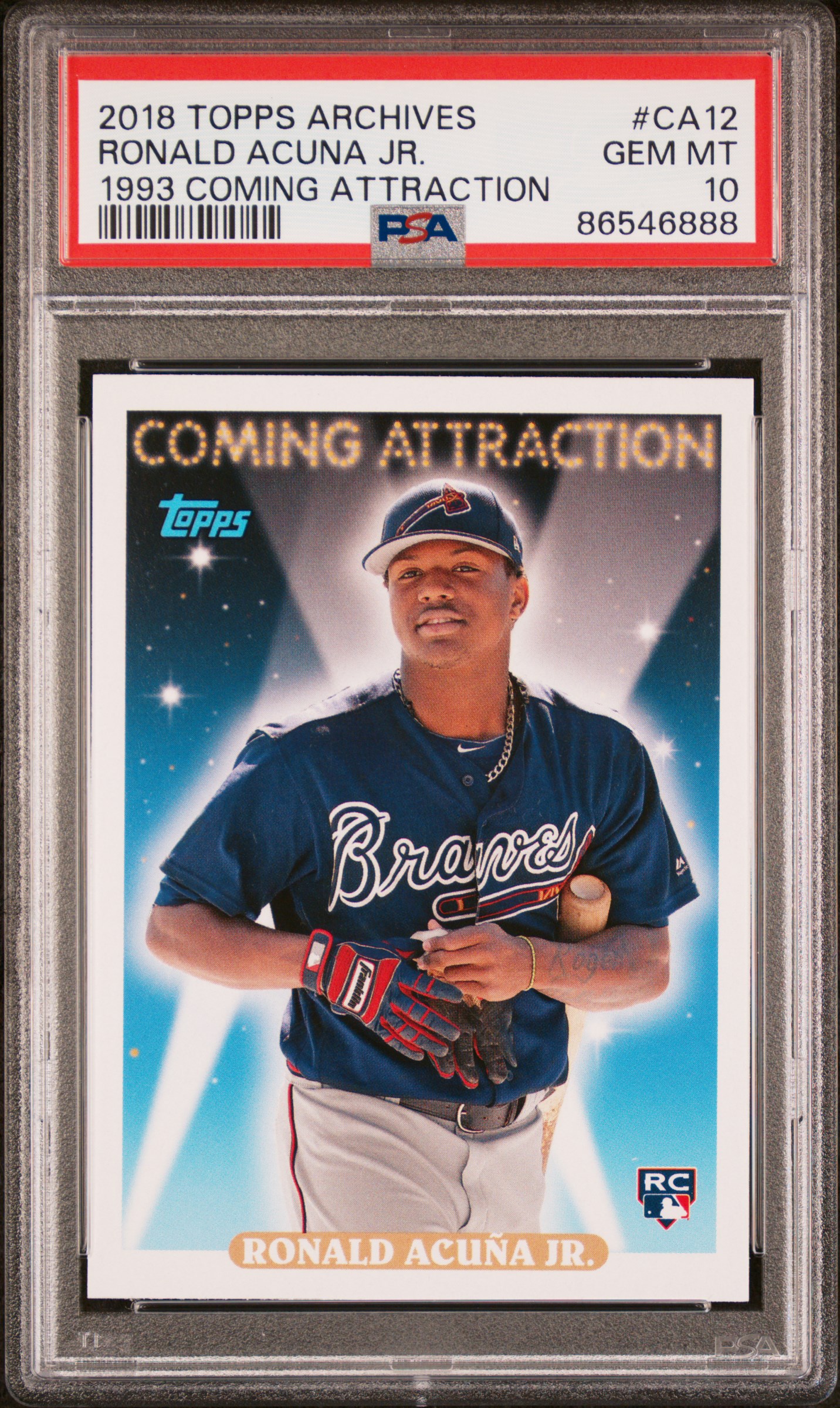 Ronald Acuna Jr. 2018 Topps Archives #CA-12 1993 Topps Coming 