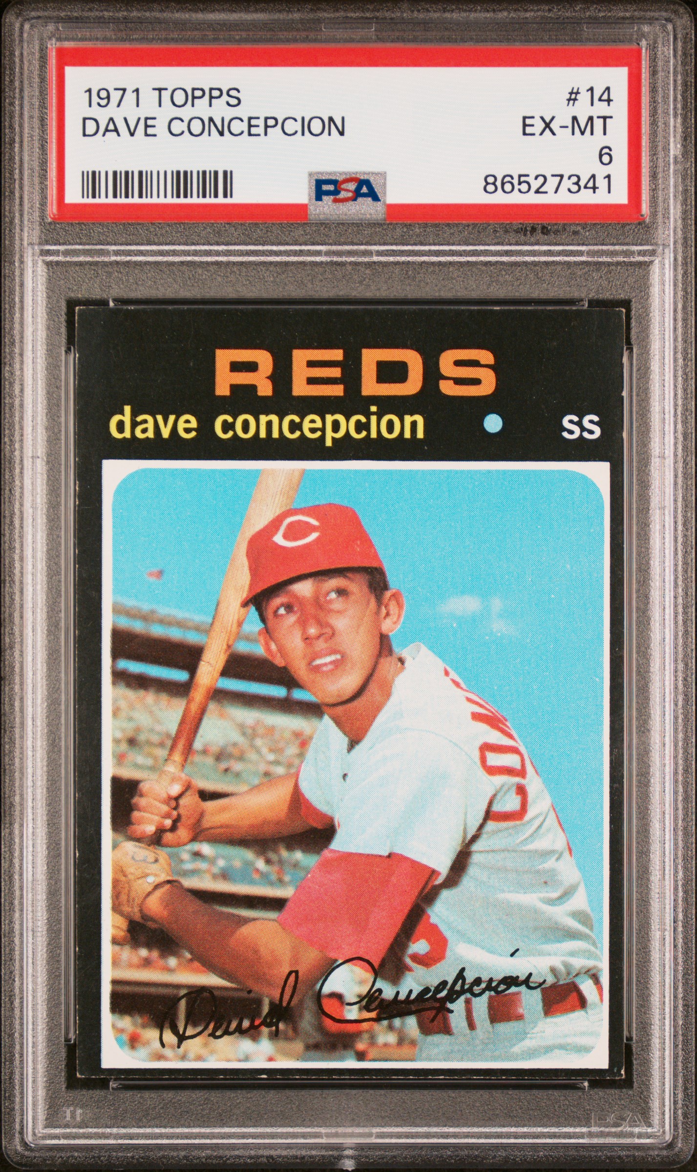 1971 Topps #14 Dave Concepcion – PSA EX-MT 6