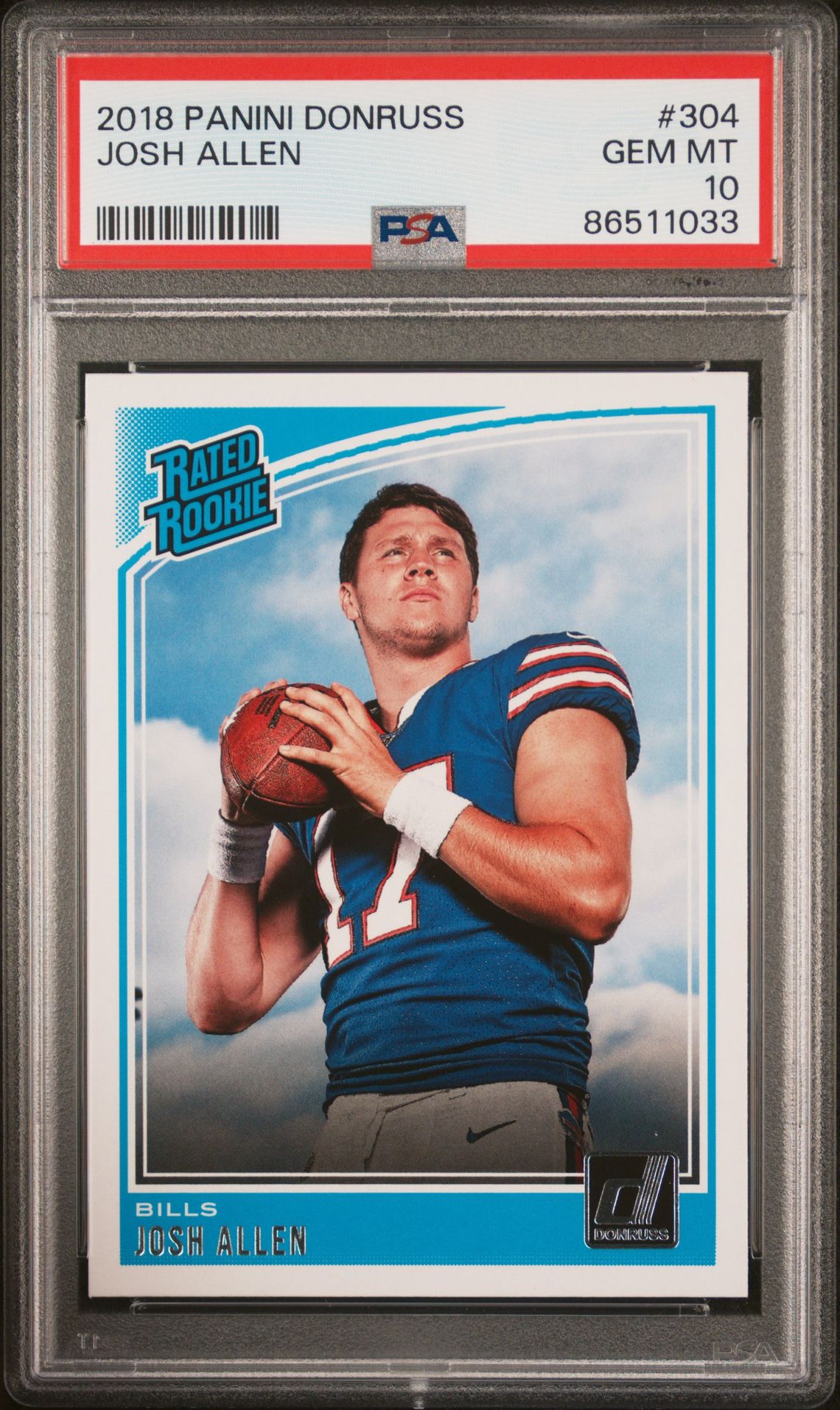 2018 Panini Donruss Josh Allen #304 Gem Mt 10 front