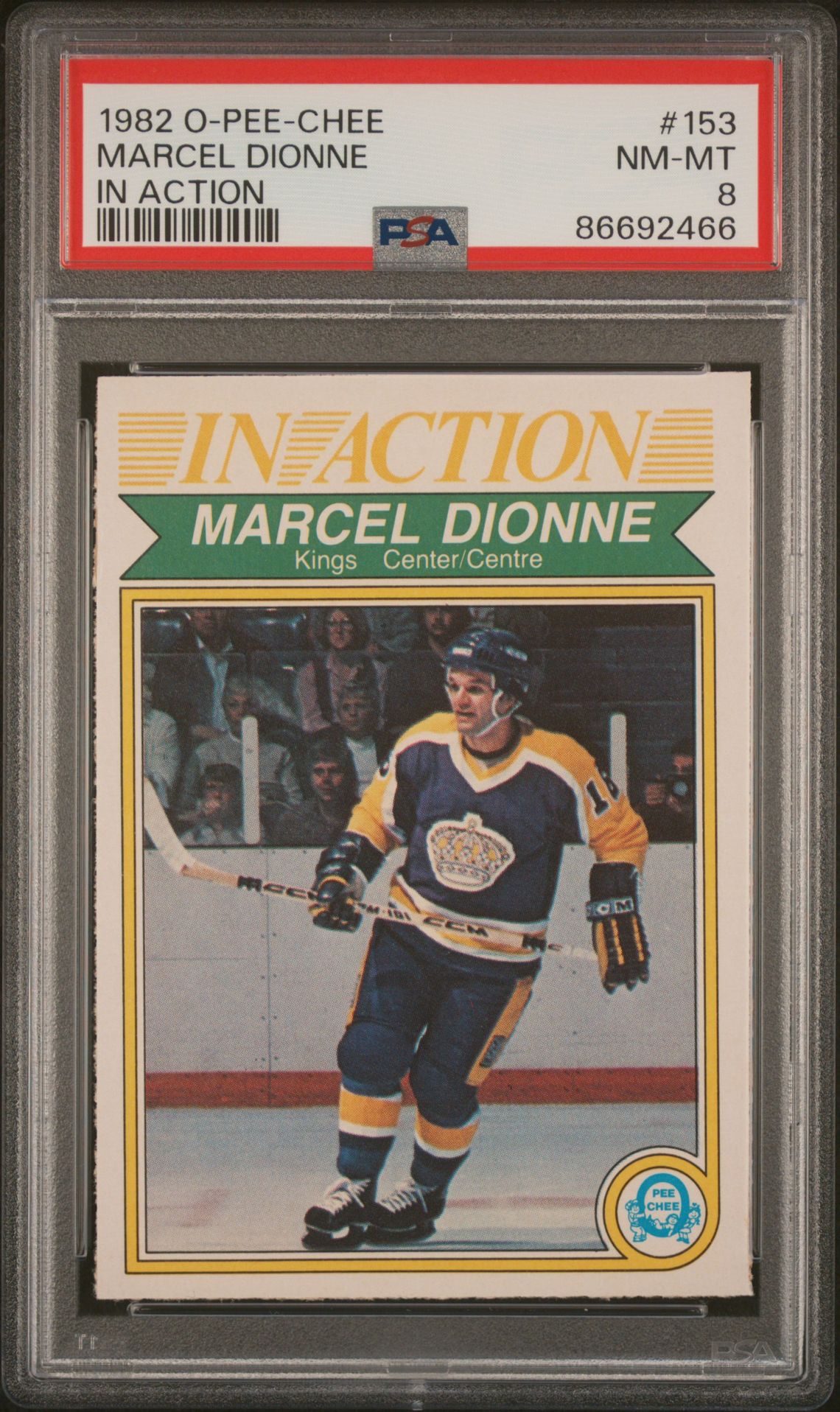 1982 Upper Deck O-PEE-CHEE IN ACTION #153 Marcel Dionne front