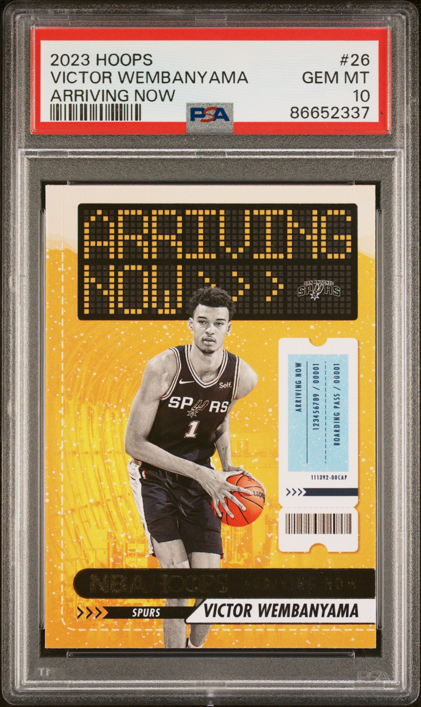 Victor Wembanyama 2023 Hoops #26 Arriving Now PSA 10 Price Guide