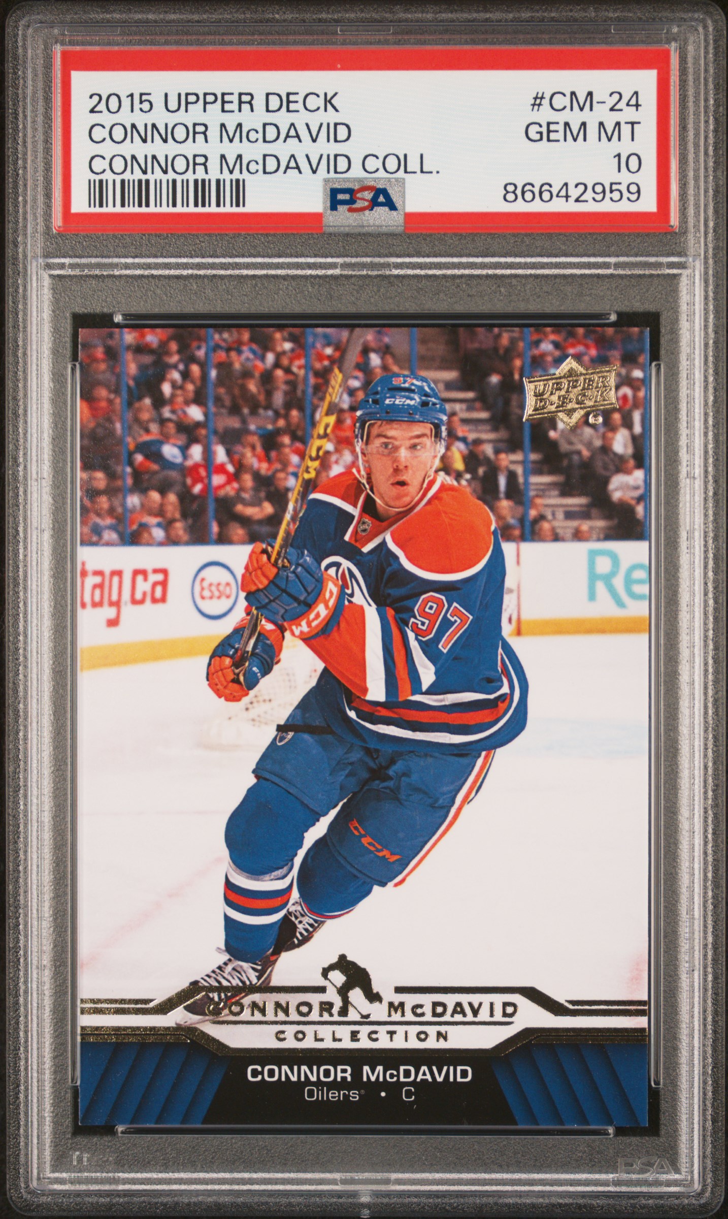 2015 Upper Deck Connor Mcdavid Collection Connor Mcdavid #Cm-24 (Connor Mcdavid Coll.) Gem Mt 10 front