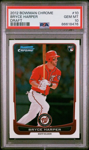 2012 Bowman Prospects Chrome #BCP10 Bryce Harper Rookie Card – PSA