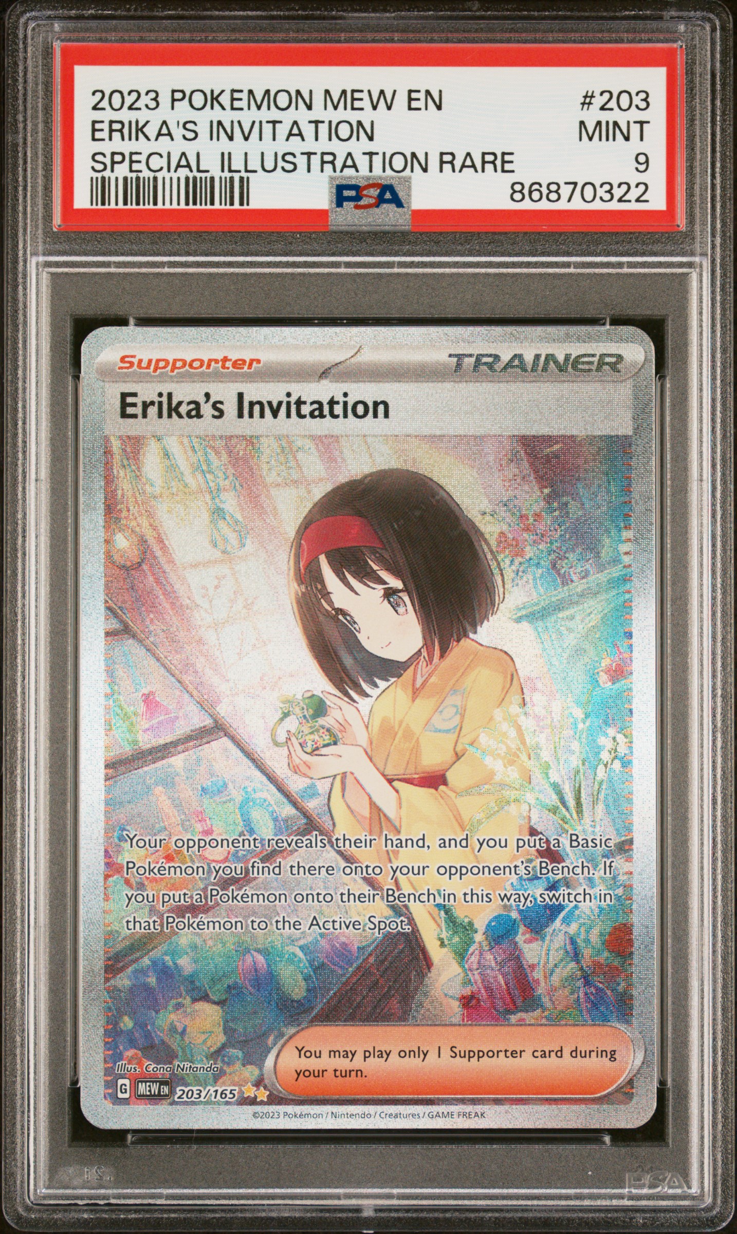 2023 #203 Erika's Invitation PSA 9 Mew EN-151