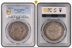 1806-A 5 Fr Gad-581 F-304 MS63