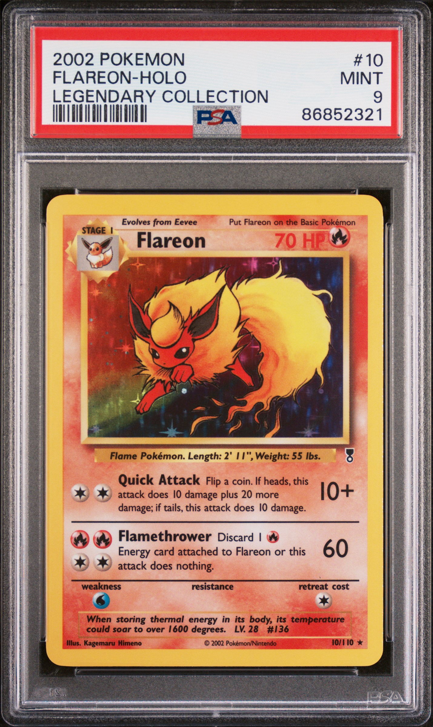 Flareon 2002 Legendary Collection #10 Holo Price Guide - Sports Card ...