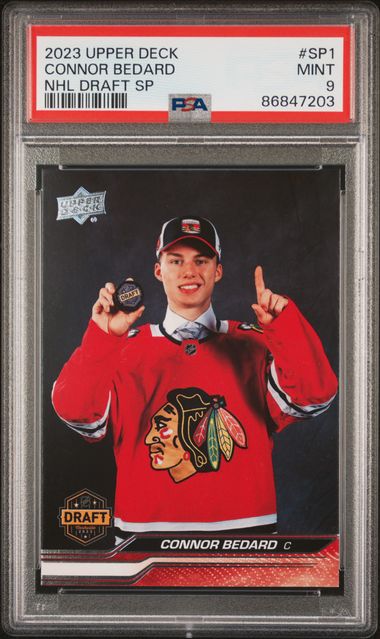 2023 Upper Deck Nhl Draft Sp Connor Bedard #Sp1 Mint 9 front