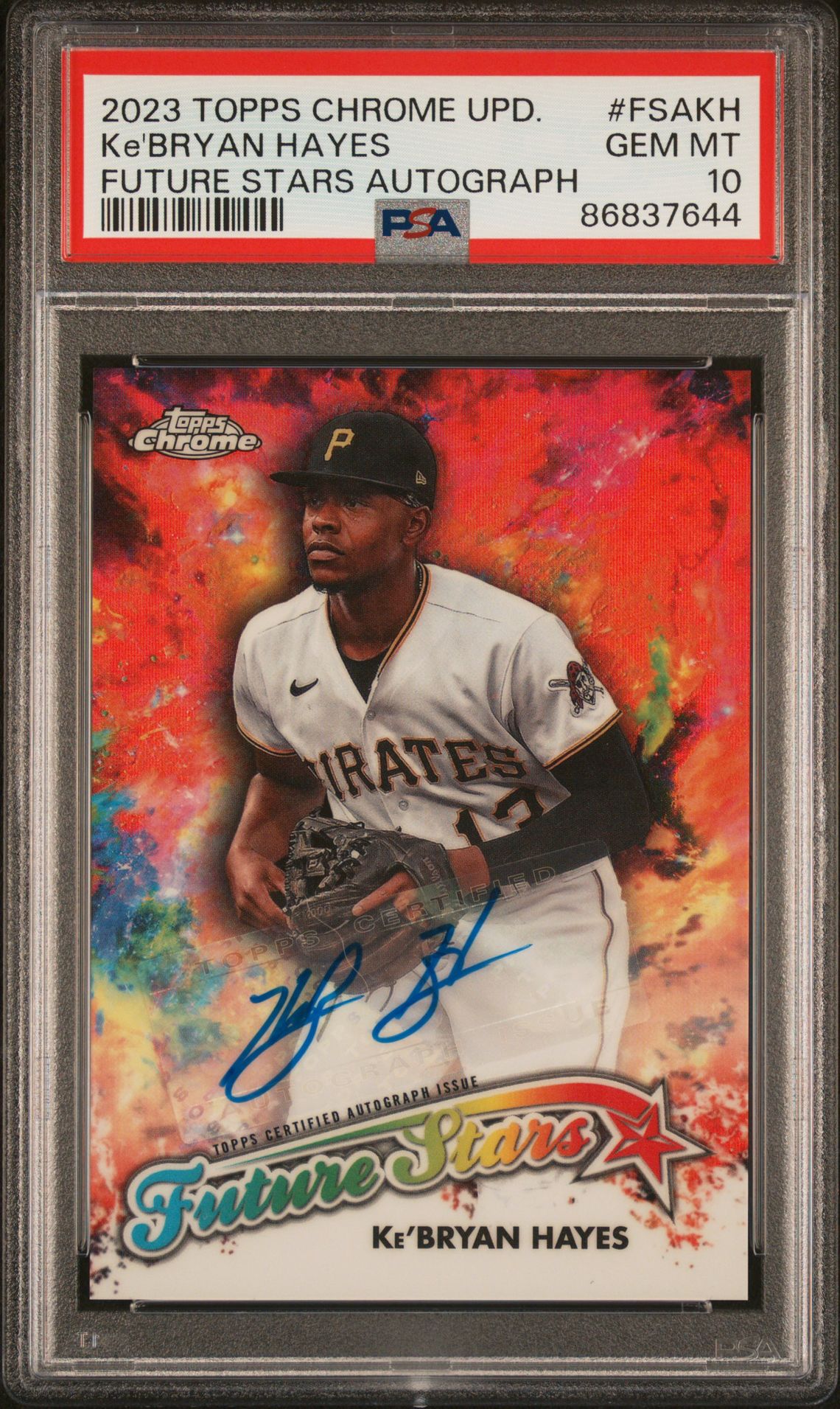 2023 Topps Chrome Topps Chrome Update Future Stars Autograph #FSAKH Ke'Bryan Hayes front
