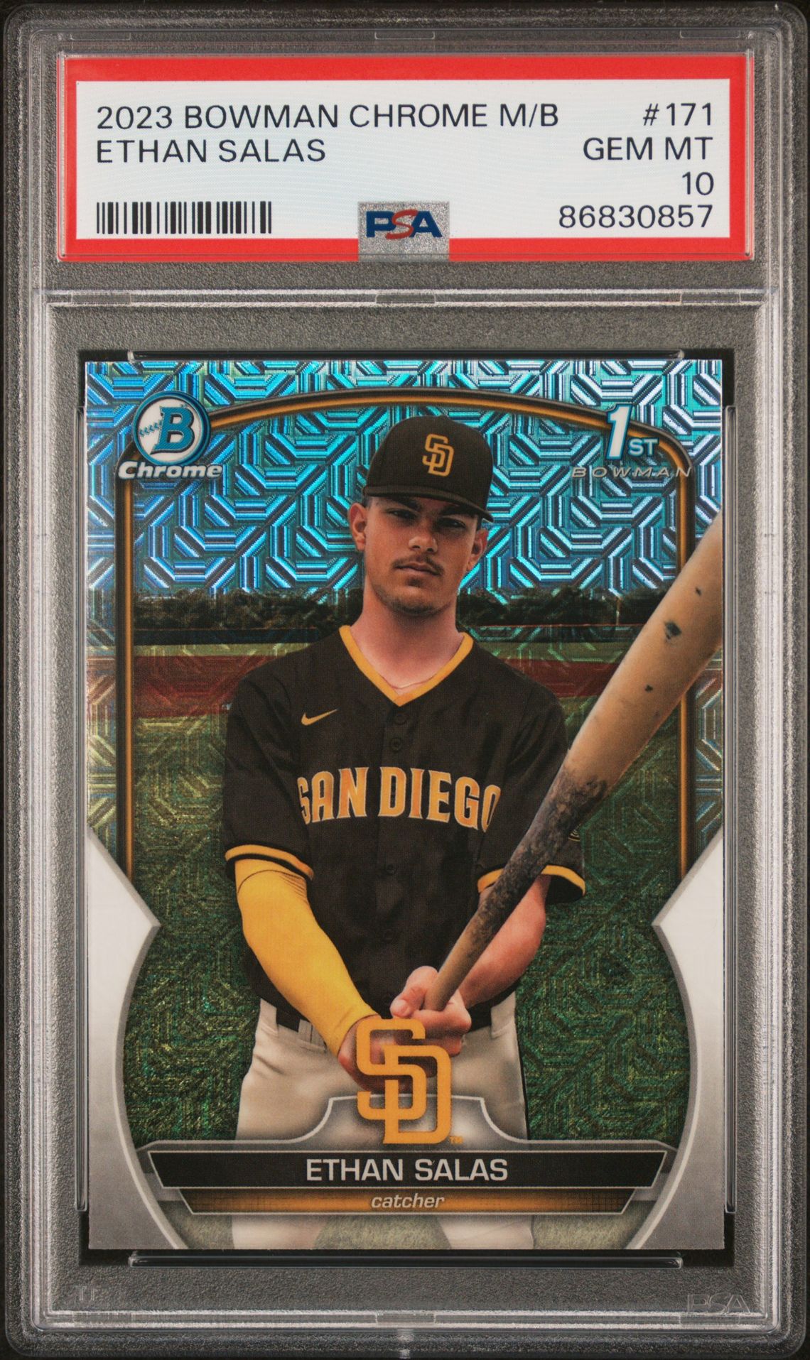2023 Bowman BOWMAN MEGA BOX CHROME PROSPECTS #171 Ethan Salas front