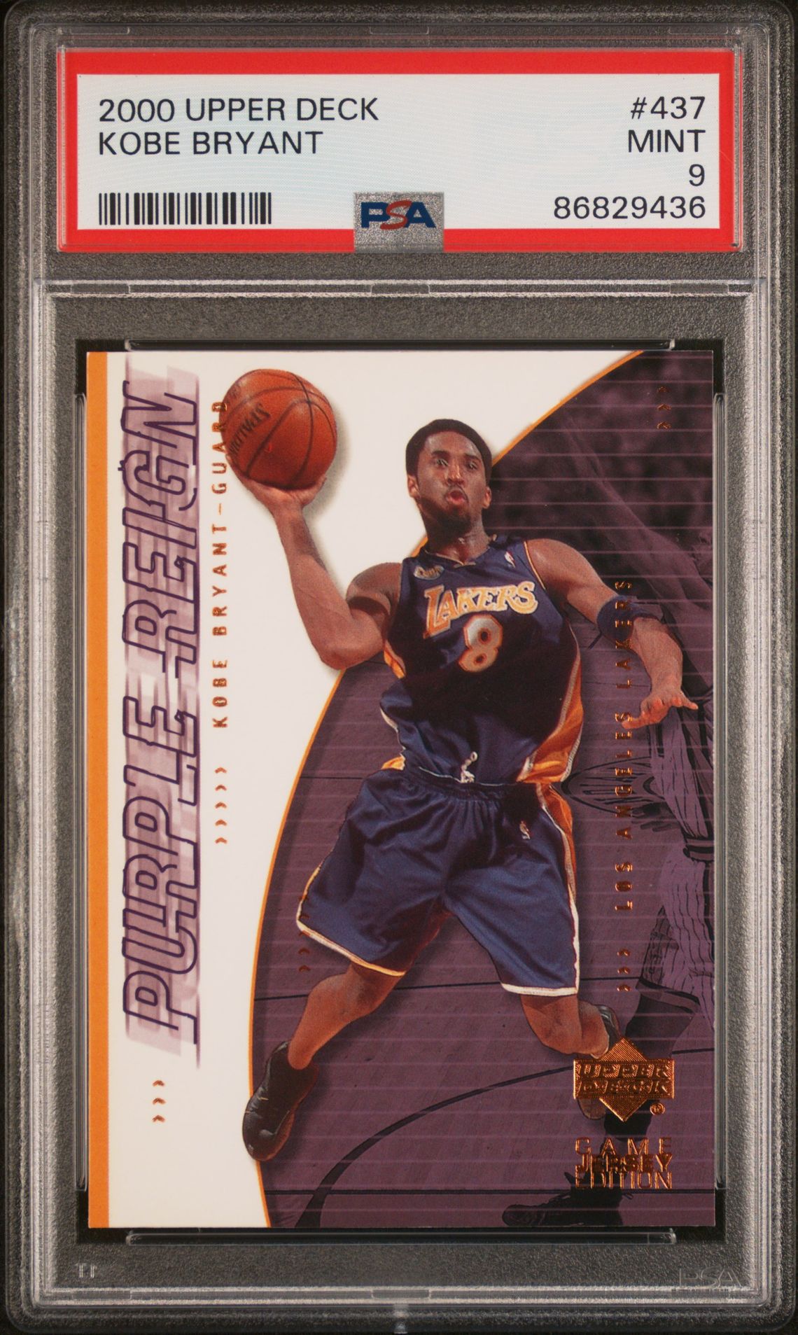 2000 Upper Deck UPPER DECK Purple #437 Kobe Bryant front