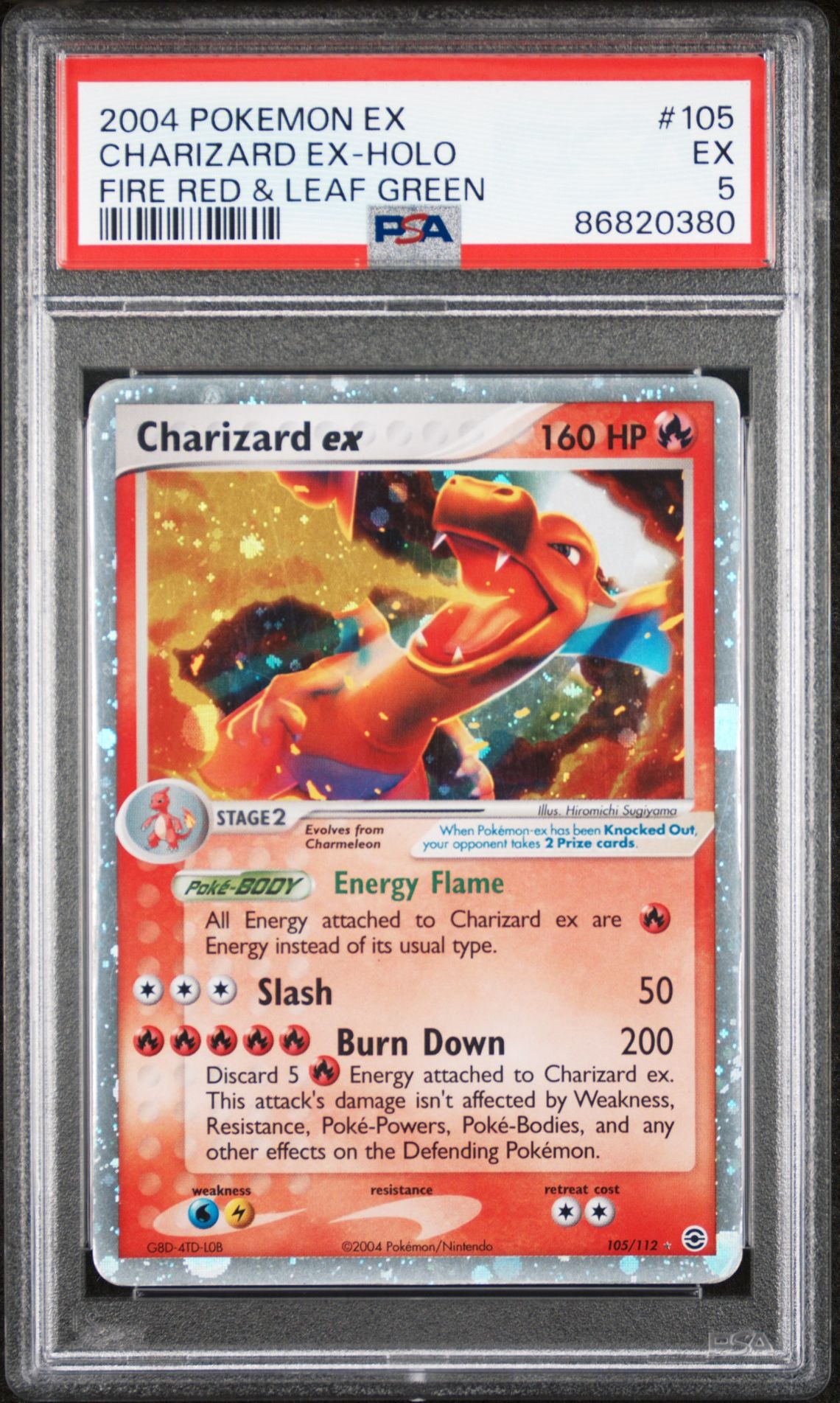 2004 Pokemon POKEMON EX FIRE RED & LEAF GREEN #105 Charizard Ex-Holo front