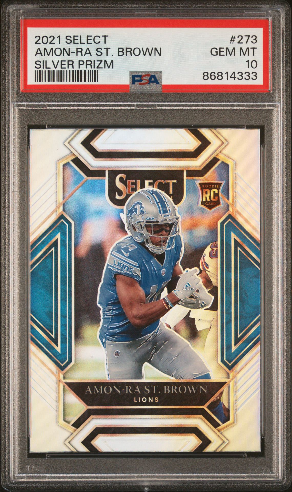 2021 Panini PANINI SELECT SILVER PRIZM #273 Amon-Ra St. Brown front