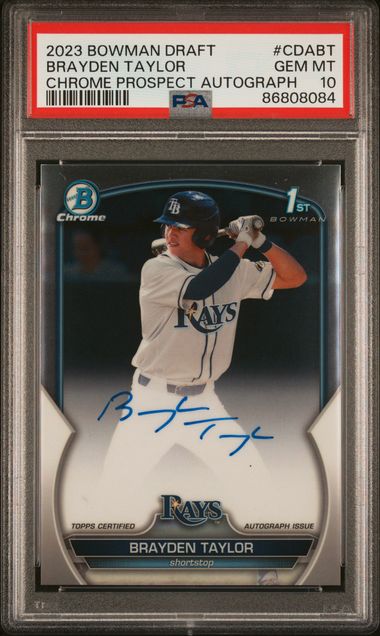 2023 Bowman Bowman Draft Chrome #CDA-BT Brayden Taylor front