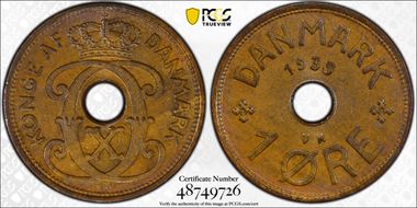 1935 N; GJ Øre MS63BN