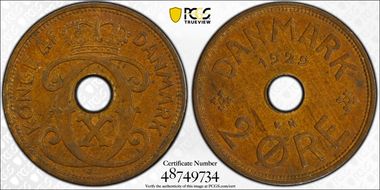 1929 N; GJ 2 Øre MS63BN