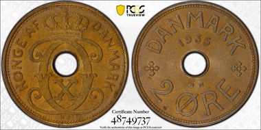 1935 N; GJ 2 Øre MS64BN