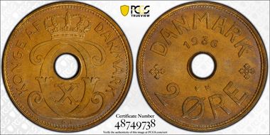 1936 N; GJ 2 Øre MS65BN