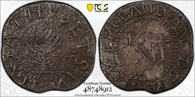 1652 Shilling Pine Tree, N Reversed, Noe-5 N1