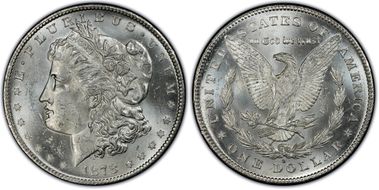 1878-S $1 VAM 17A, Denticle Clash MS62