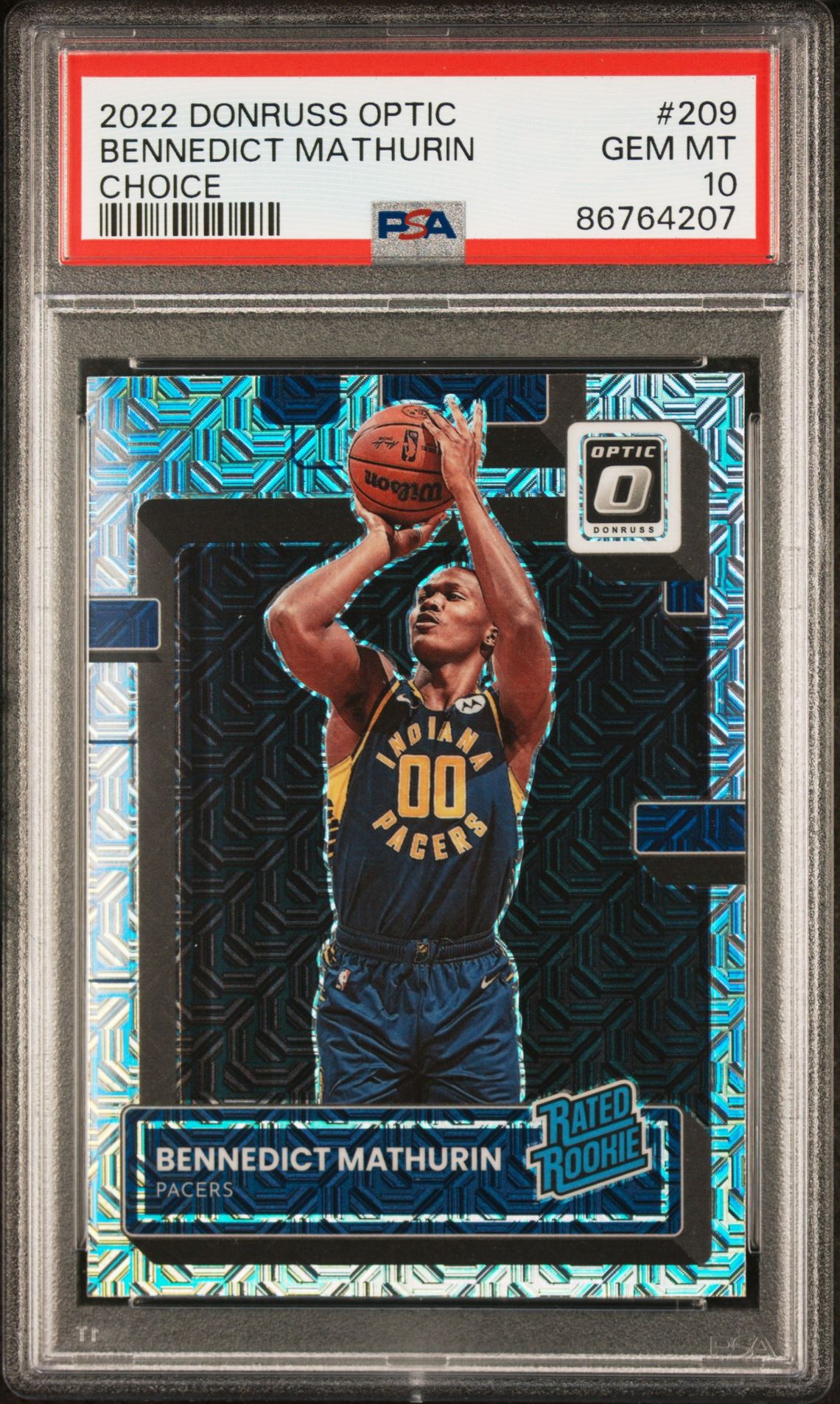 2022 Panini Donruss Optic Bennedict Mathurin #209 (Choice) Gem Mt 10 front
