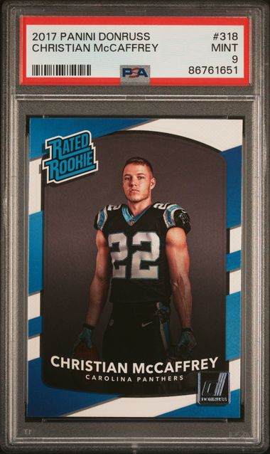 2017 Panini Donruss Rated Rookie #318 Christian McCaffrey front