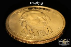 2007-P $1 Dbld Edge Let.-Inverted John Adams - FDI MS65