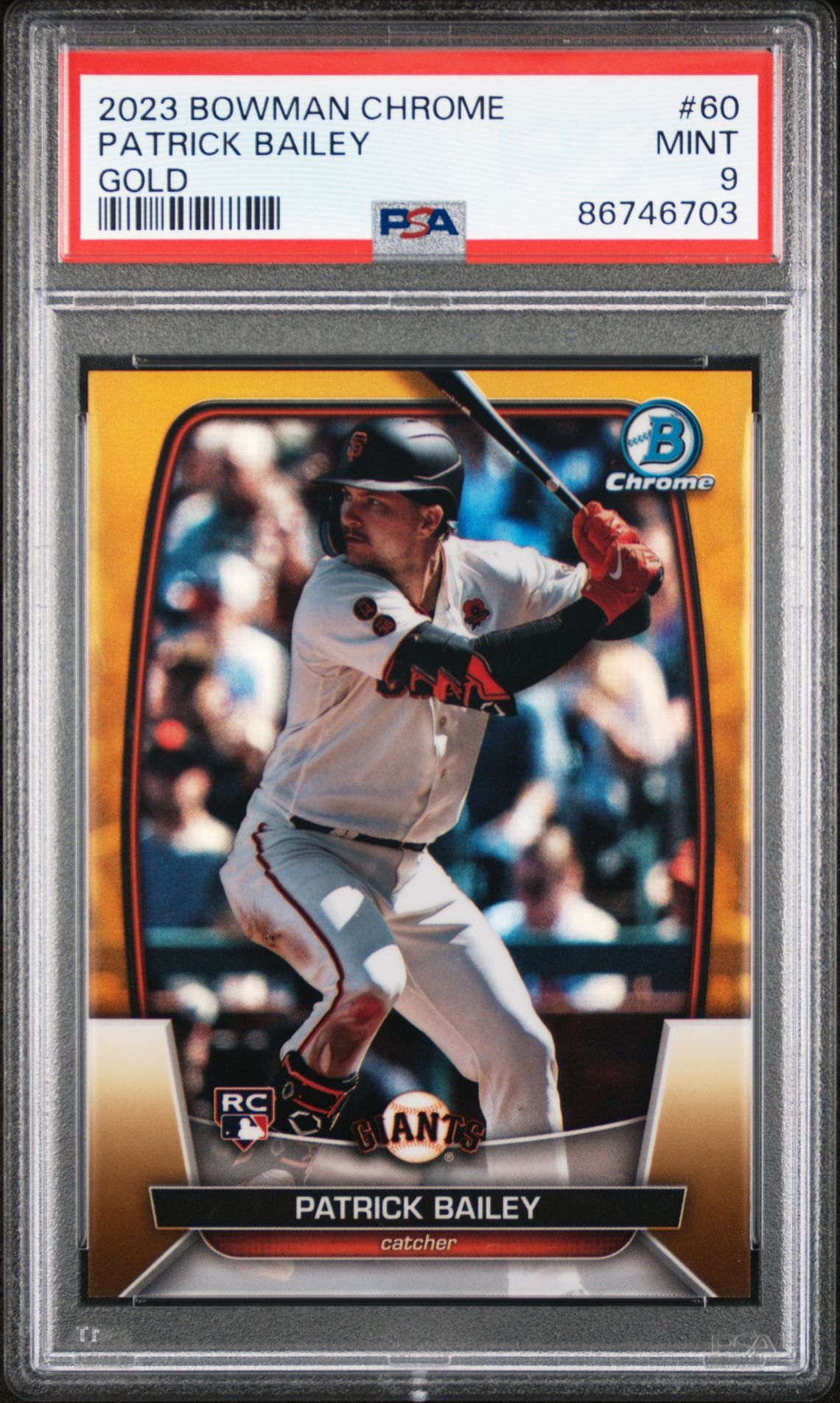2023 Bowman BOWMAN CHROME Gold Refractor #60 Patrick Bailey front