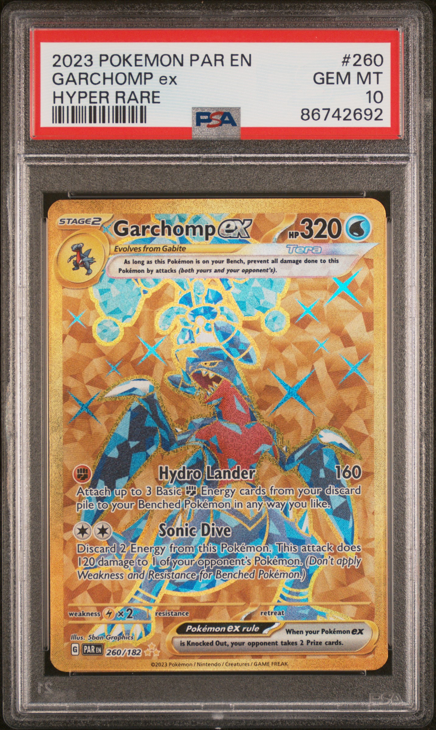 Garchomp ex #260 Gold Hyper Rare
