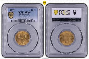 1925 10 G Pearls below I KM-162  Au MS66