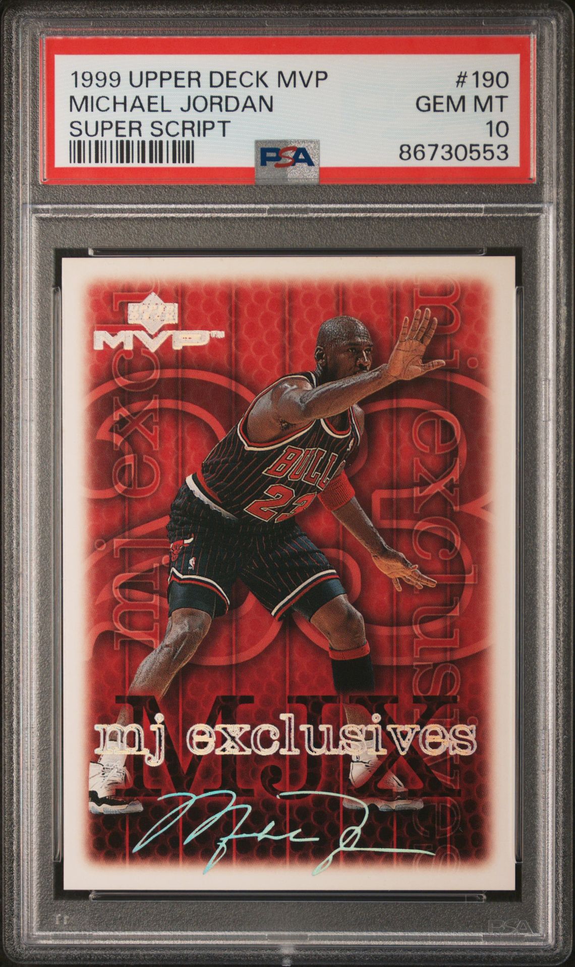 1999 Upper Deck UPPER DECK MVP SUPER SCRIPT #190 Michael Jordan front