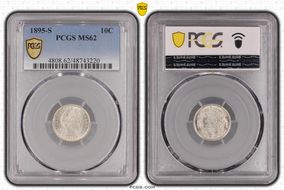 1895-S 10C MS62