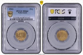 1912 5 G KM-151  Au MS64
