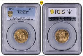 1875 10 G KM-105  Au MS66