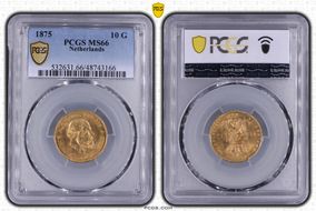 1875 10 G KM-105  Au MS66
