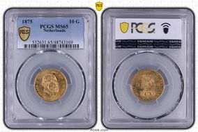1875 10 G KM-105  Au MS65