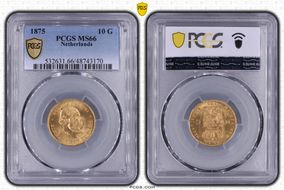 1875 10 G KM-105  Au MS66