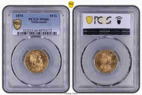 1876 10 G KM-106  Au MS66
