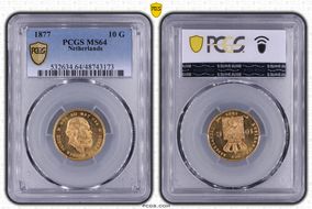 1877 10 G KM-106  Au MS64