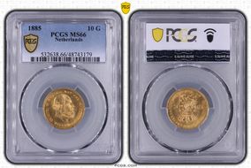 1885 10 G KM-106  Au MS66