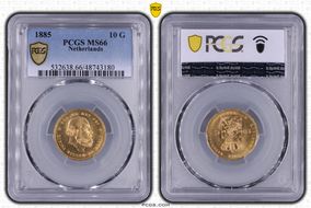 1885 10 G KM-106  Au MS66